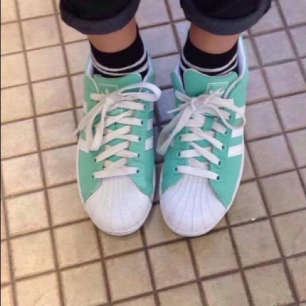 Mint Green Adidas Superstar Originals